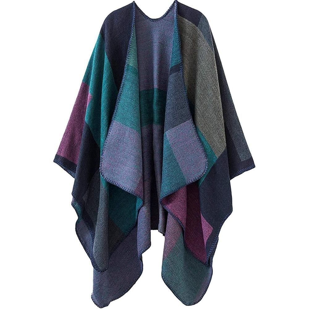 Shawl Wraps Sweater Poncho Cape Coat Christmas Gifts for Women Image 4