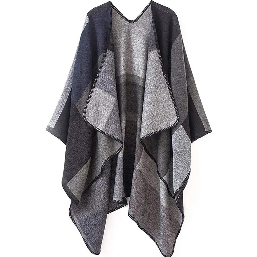 Shawl Wraps Sweater Poncho Cape Coat Christmas Gifts for Women Image 4