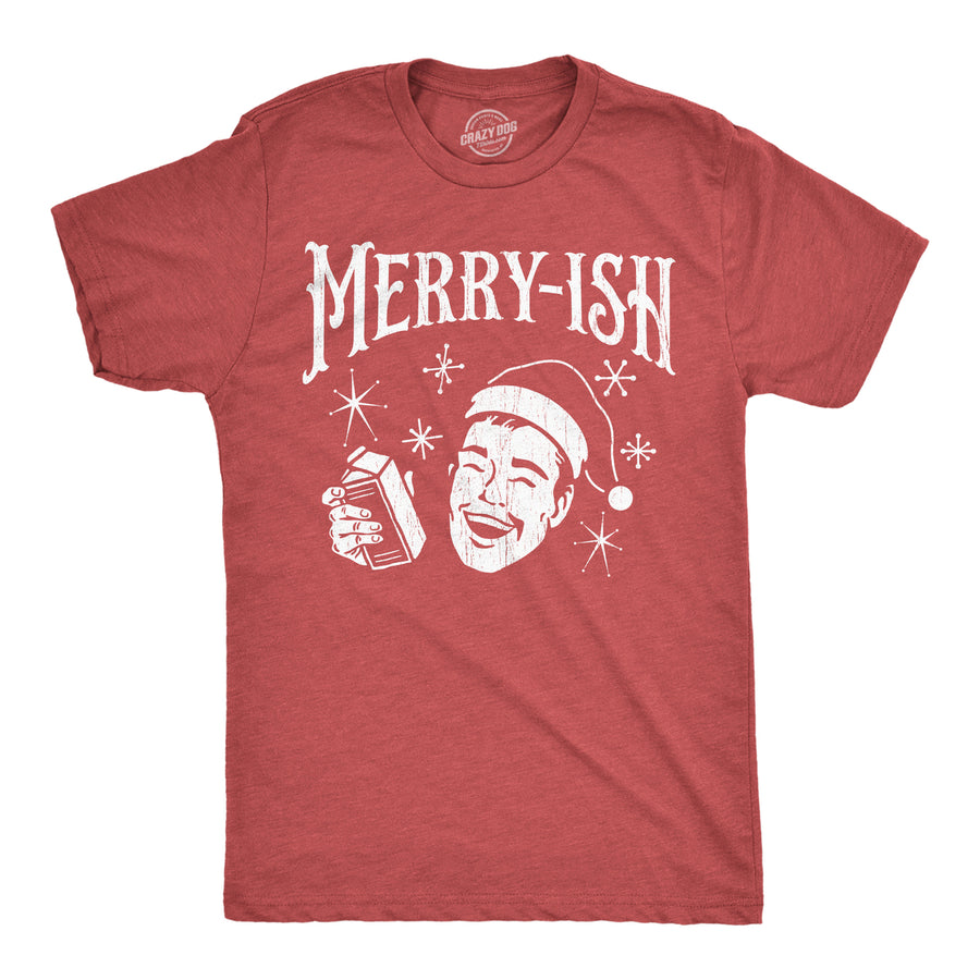 Mens Funny T Shirts Merryish Sarcastic Christmas Graphic Novelty Tee For Men Image 1