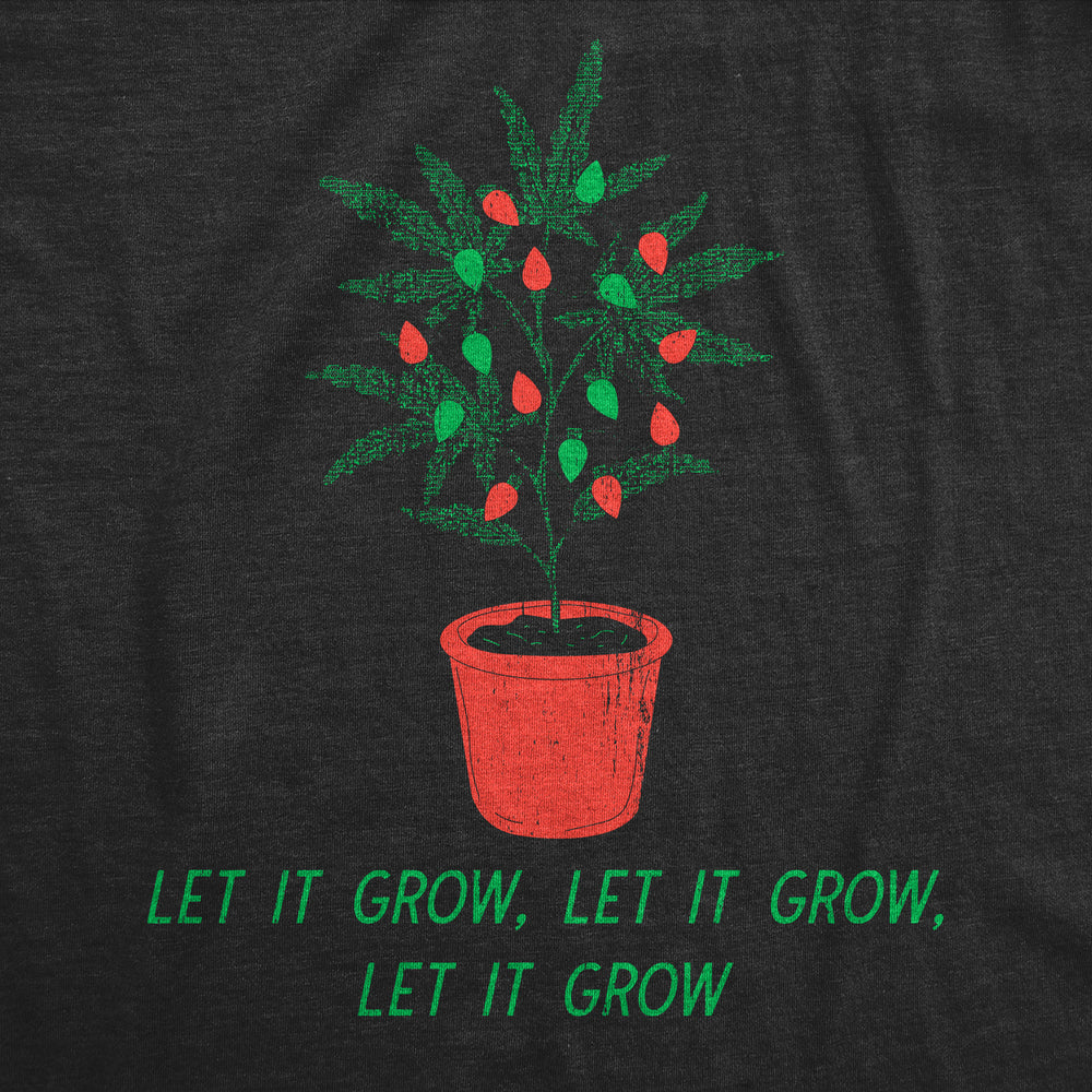 Mens Funny T Shirts Let It Grow Sarcastic 420 Christmas Graphic Tee For Men Image 2