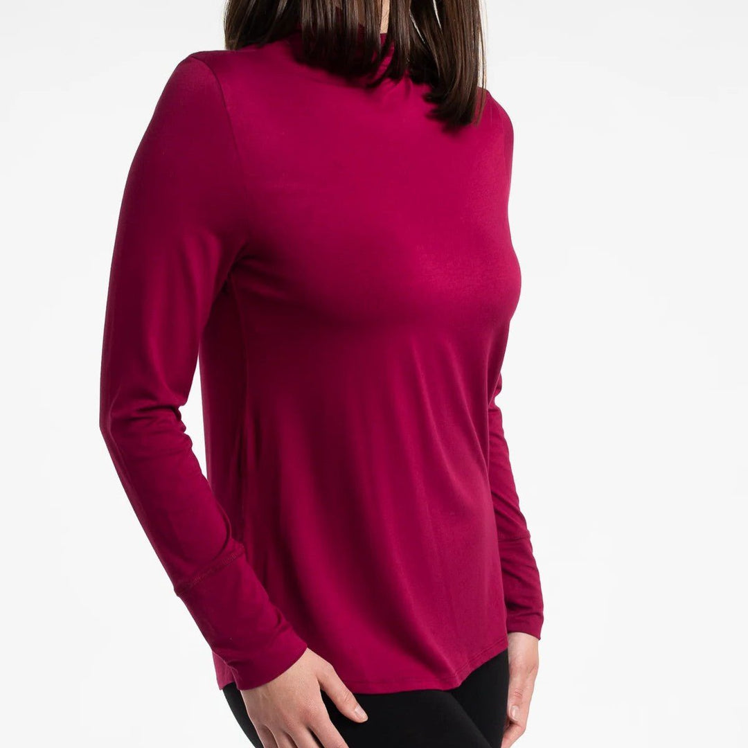 Bamboo Long Sleeve Funnel-Neck Shirt Image 4