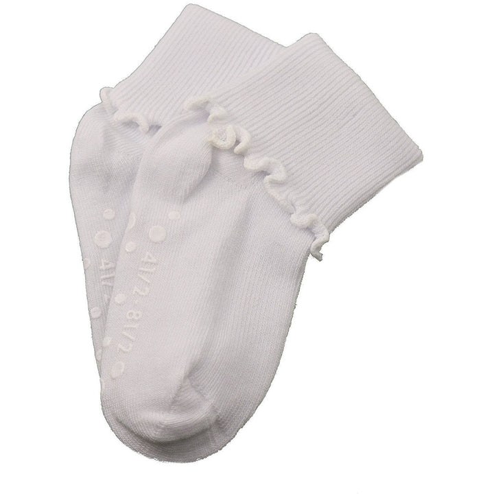 Sierra Socks Girls Cotton Lettuce Ruffle Ripple Edge Turn Cuff Image 4