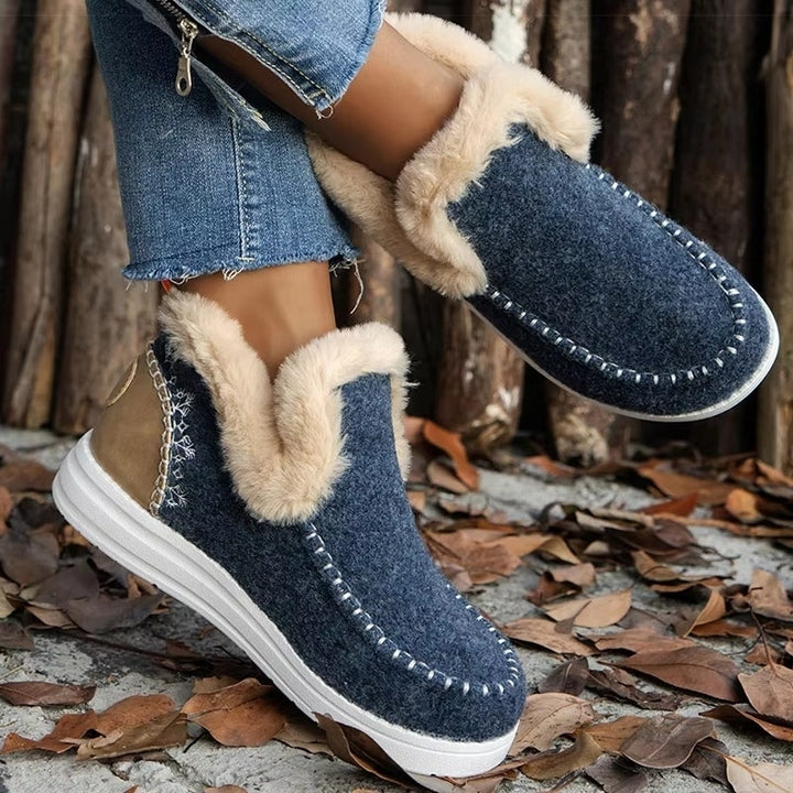 2024 Womens Winter Boots - faux-Lined Warm Ankle Snow Boots Casual Winter Footwear Image 1