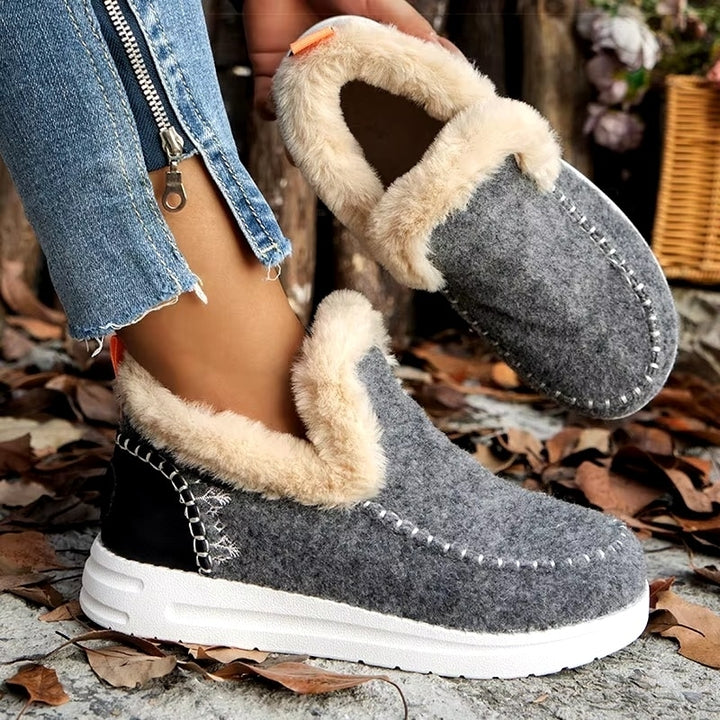 2024 Womens Winter Boots - faux-Lined Warm Ankle Snow Boots Casual Winter Footwear Image 3