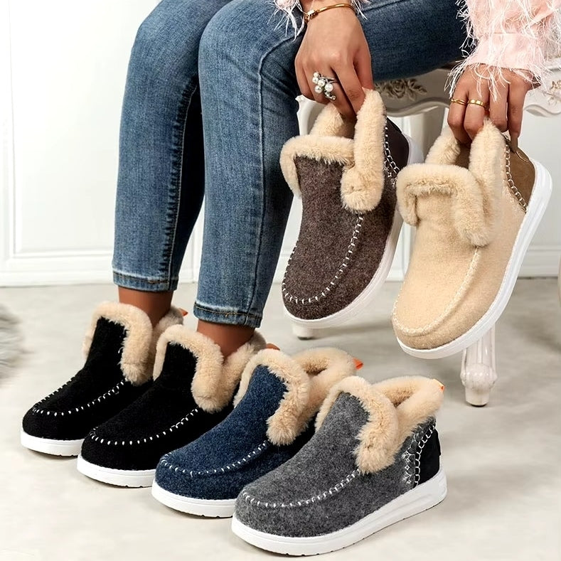 2024 Womens Winter Boots - faux-Lined Warm Ankle Snow Boots Casual Winter Footwear Image 8