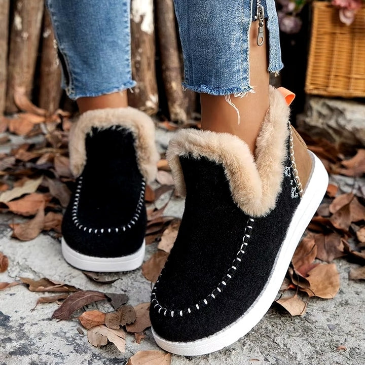 2024 Womens Winter Boots - faux-Lined Warm Ankle Snow Boots Casual Winter Footwear Image 10