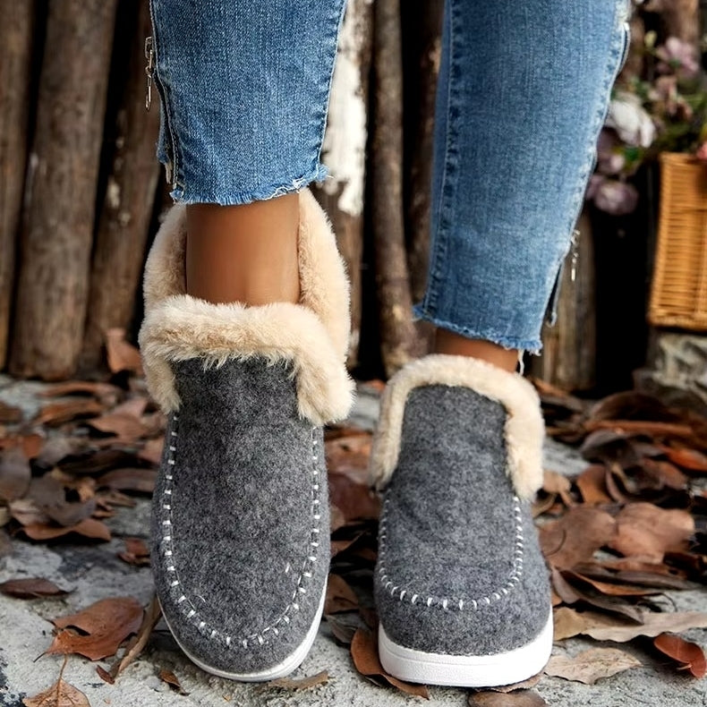 2024 Womens Winter Boots - faux-Lined Warm Ankle Snow Boots Casual Winter Footwear Image 11