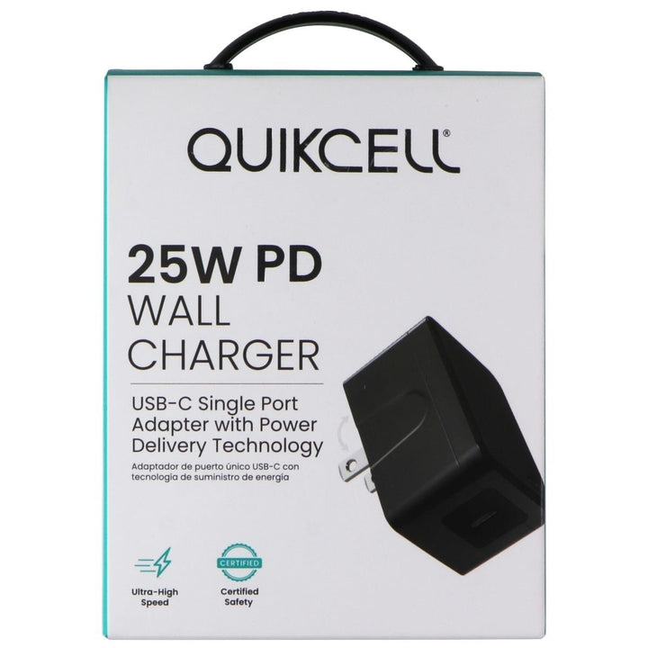 Quikcell (25W) PD Wall Charger USB-C Single Port Adapter - Black Image 1