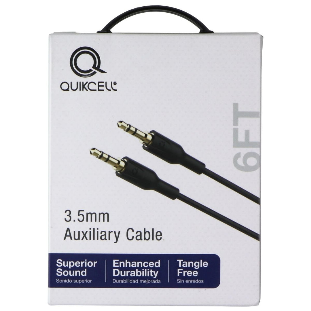 Quikcell (6-Ft) 3.5mm Auxiliary Cable - Black Image 1