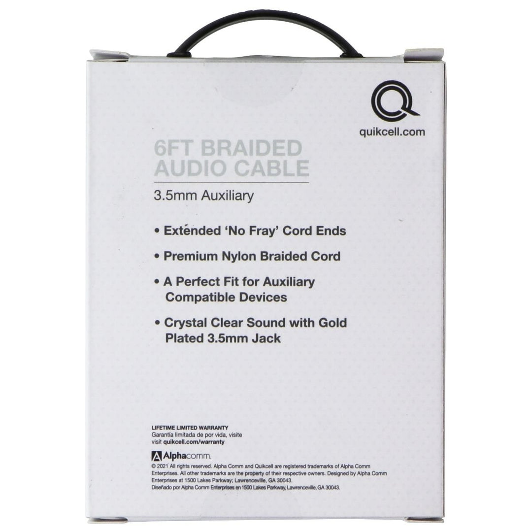 Quikcell (6-Ft) 3.5mm Auxiliary Cable - Black Image 2