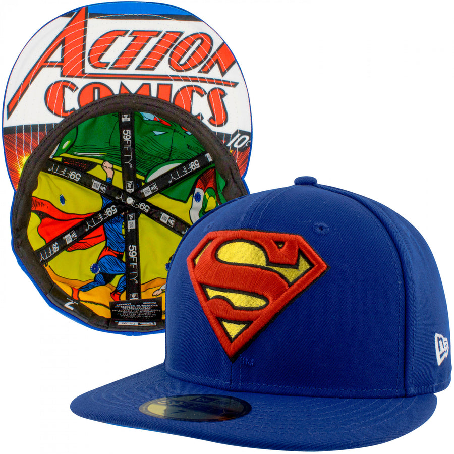 Superman Action Comics 1 Underside Print Era 59Fifty Fitted Hat Image 1