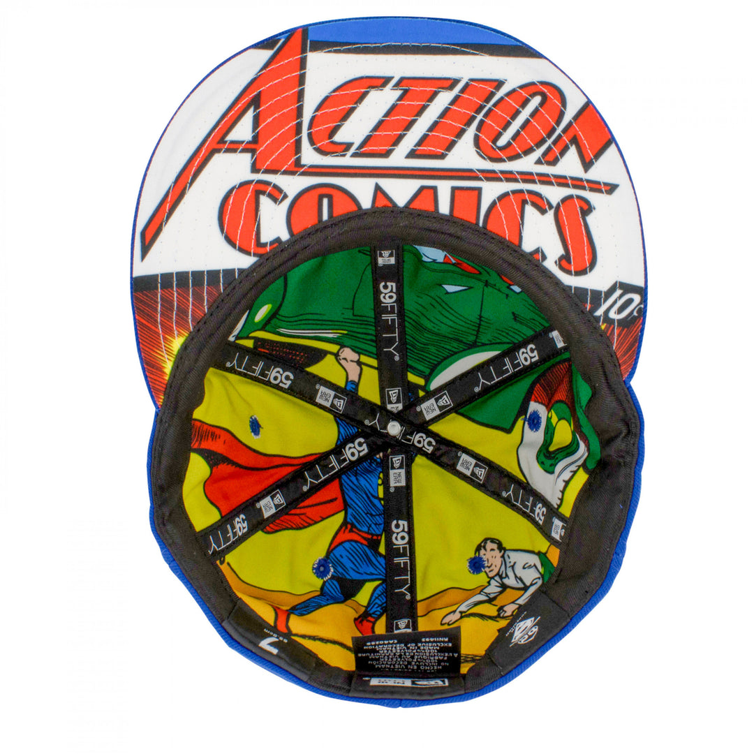 Superman Action Comics 1 Underside Print Era 59Fifty Fitted Hat Image 7