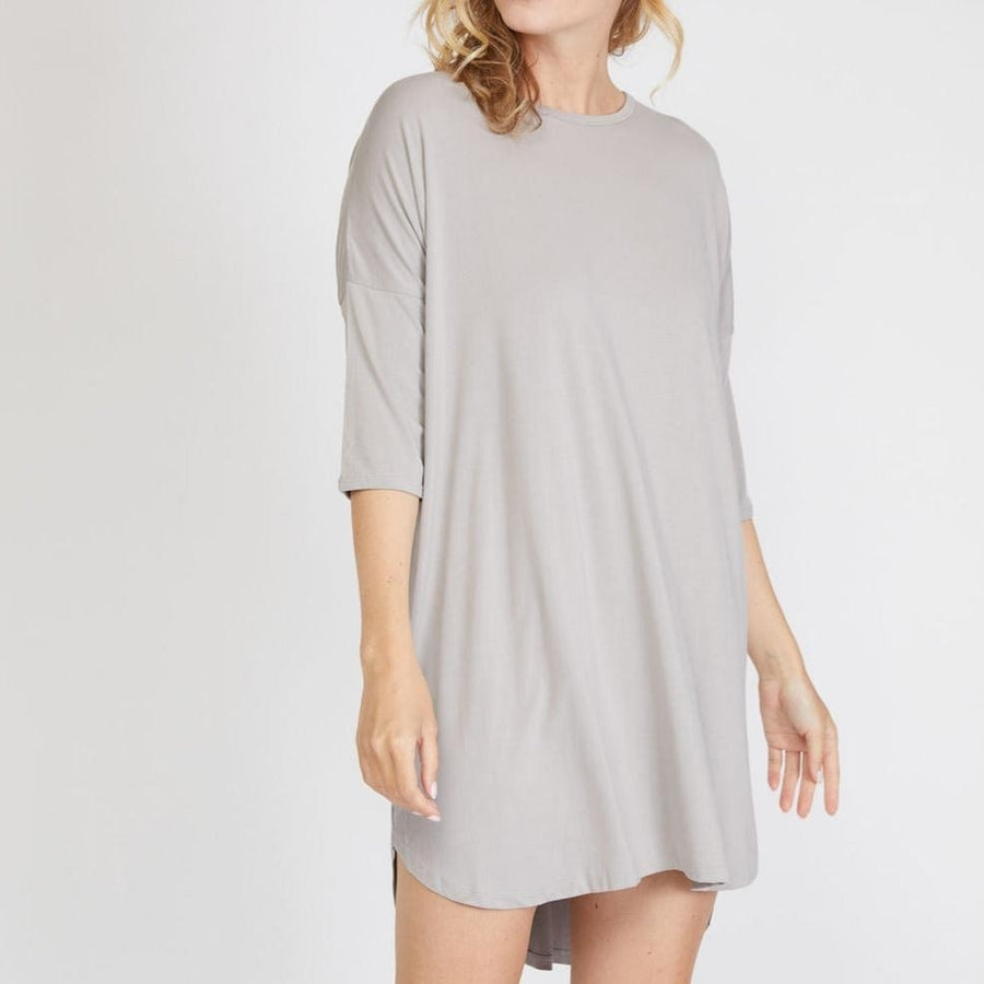 Elegant Bamboo 3/4 Sleeve Nightshirt Image 1