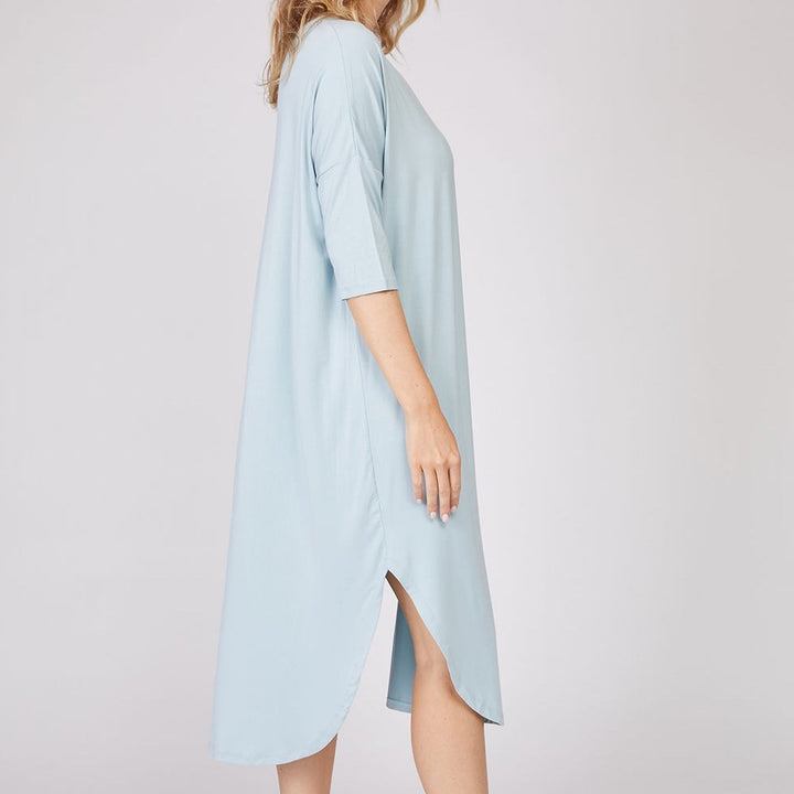 Elegant Bamboo 3/4 Sleeve Nightshirt Image 9