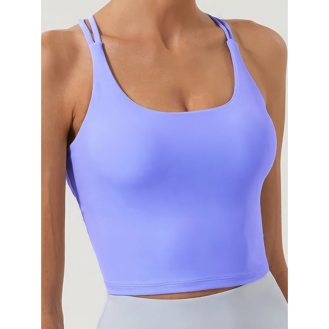 Solid Color Plain Sports Bra Image 1