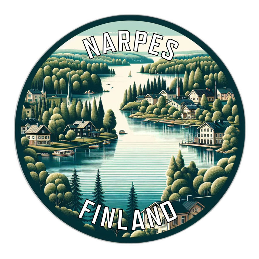 Narpes Finland Souvenir Die Cut Flat Magnet Image 1