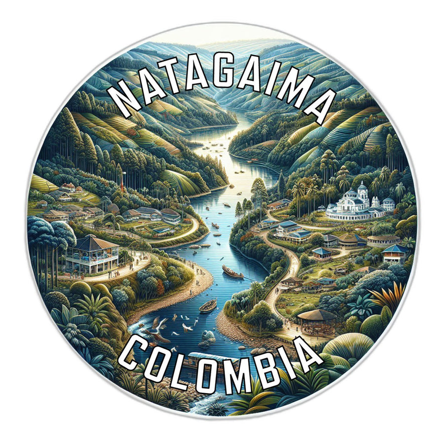 Natagaima Colombia Souvenir Die Cut Flat Magnet Image 1