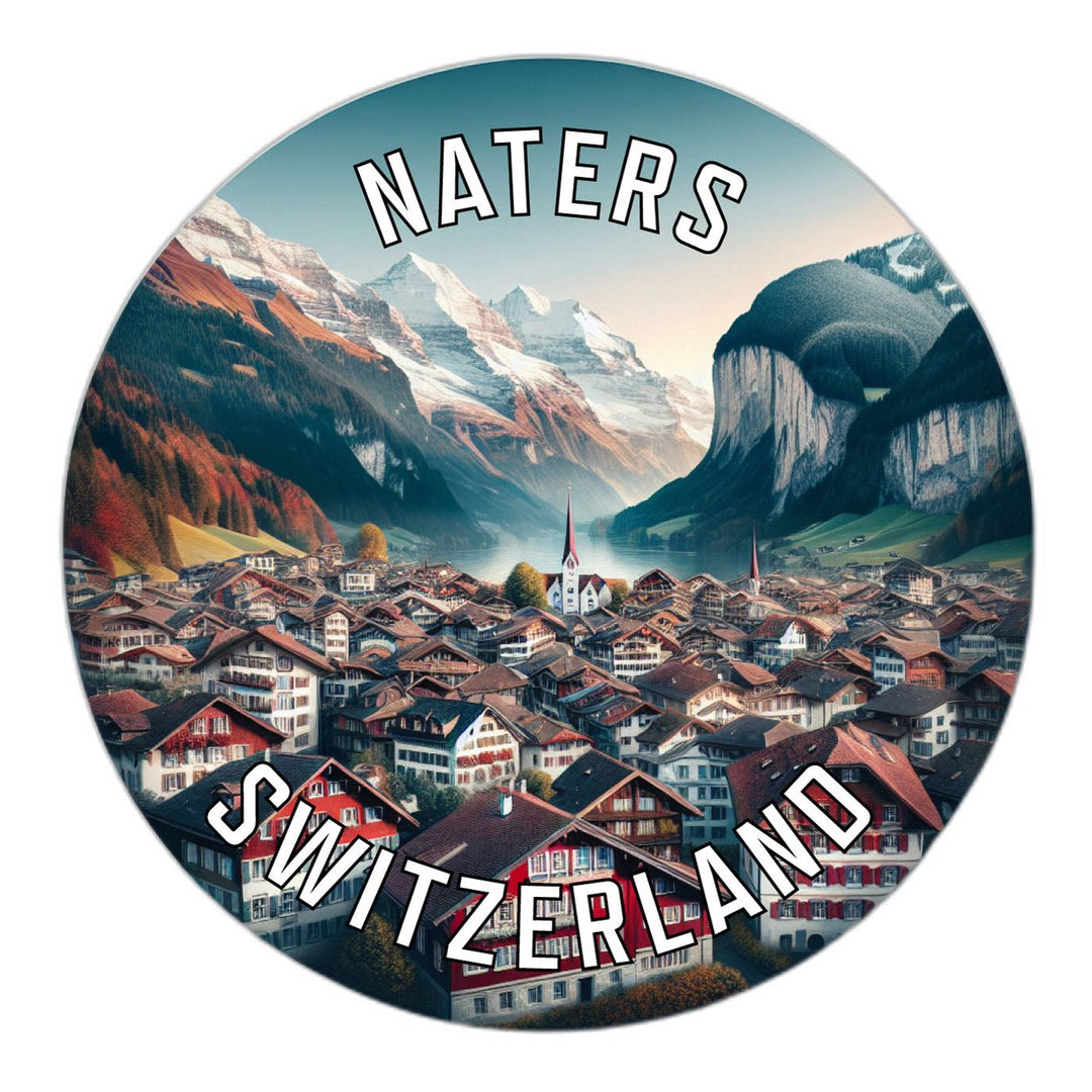 Naters Switzerland Souvenir Die Cut Flat Magnet Image 1