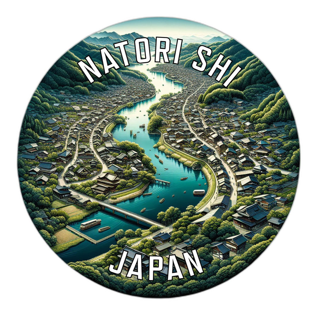 Natori shi Japan Souvenir Die Cut Flat Magnet Image 1