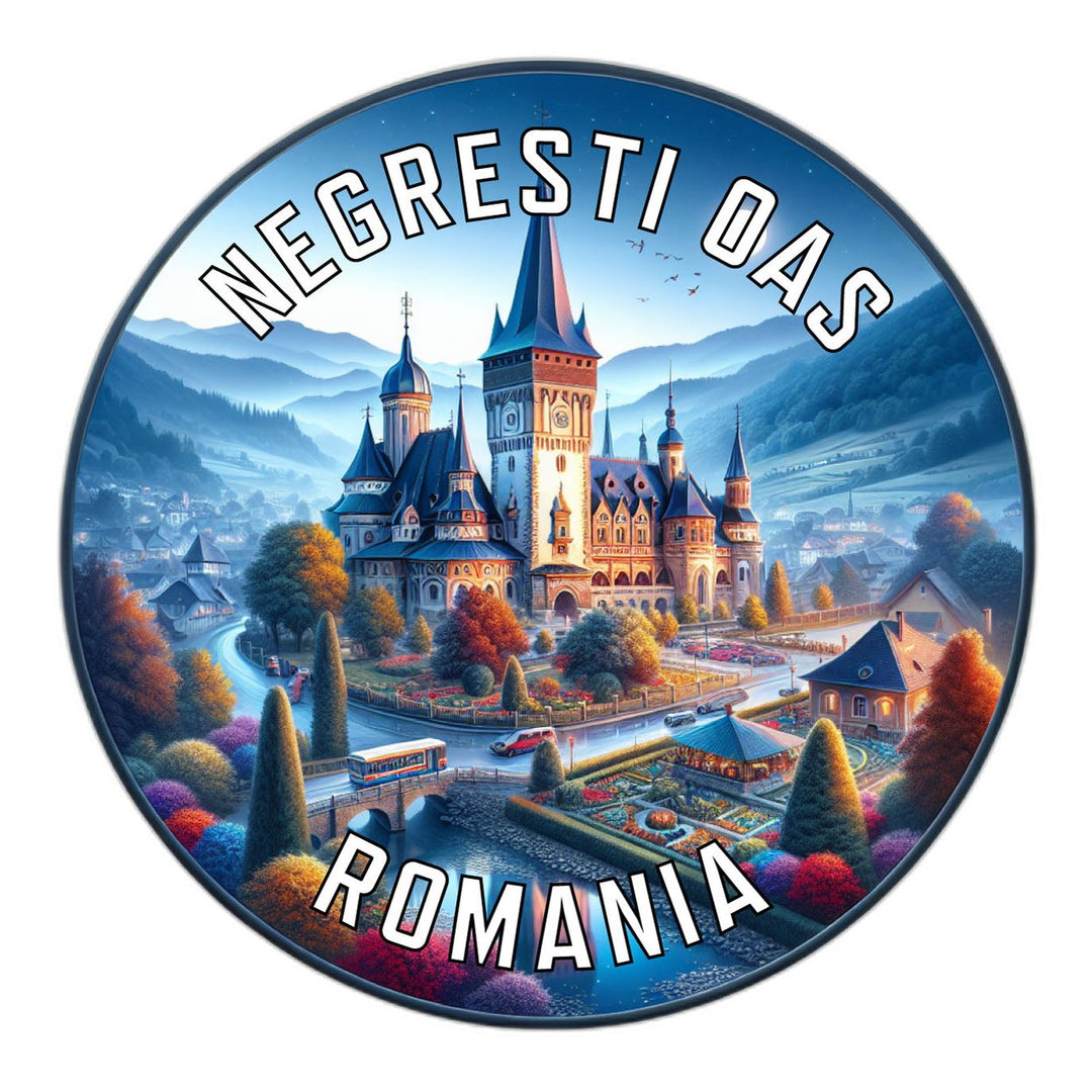 Negresti Oas Romania Souvenir Die Cut Flat Magnet Image 1