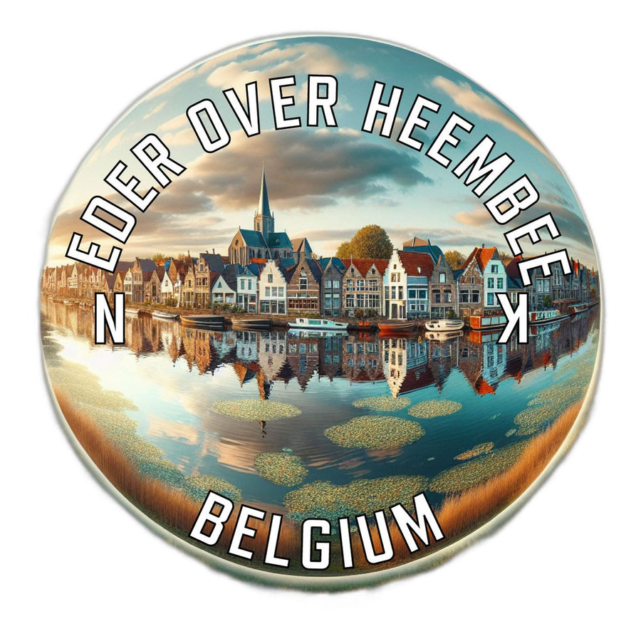 Neder Over Heembeek Belgium Souvenir Die Cut Flat Magnet Image 1