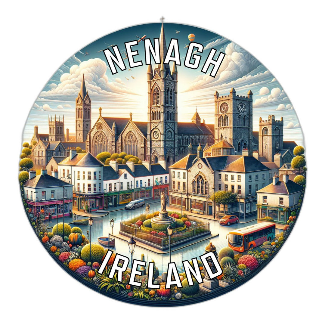 Nenagh Ireland Souvenir Die Cut Flat Magnet Image 1