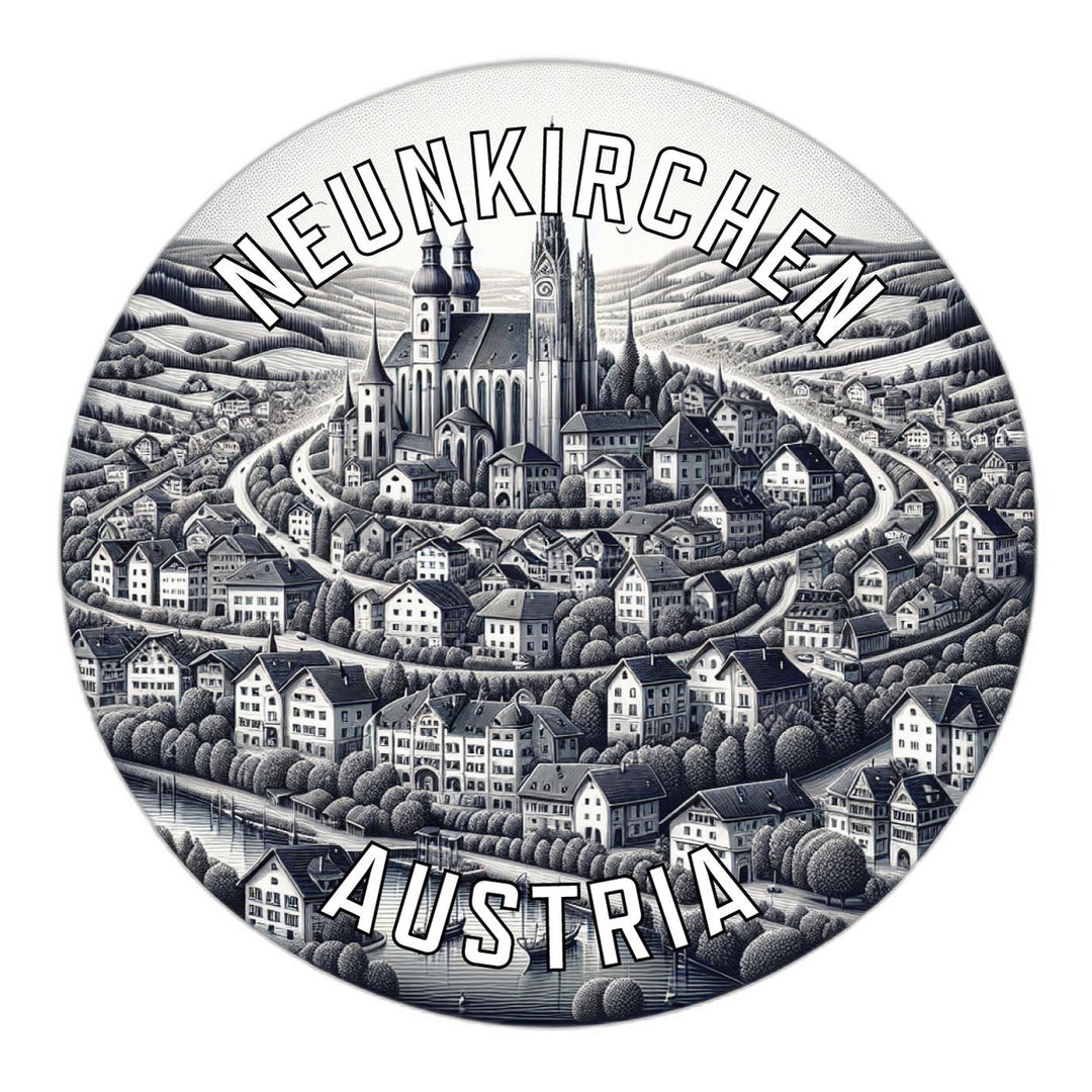 Neunkirchen Austria Souvenir Die Cut Flat Magnet Image 1