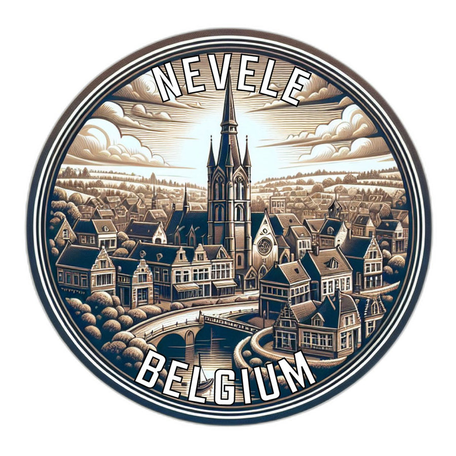 Nevele Belgium Souvenir Die Cut Flat Magnet Image 1