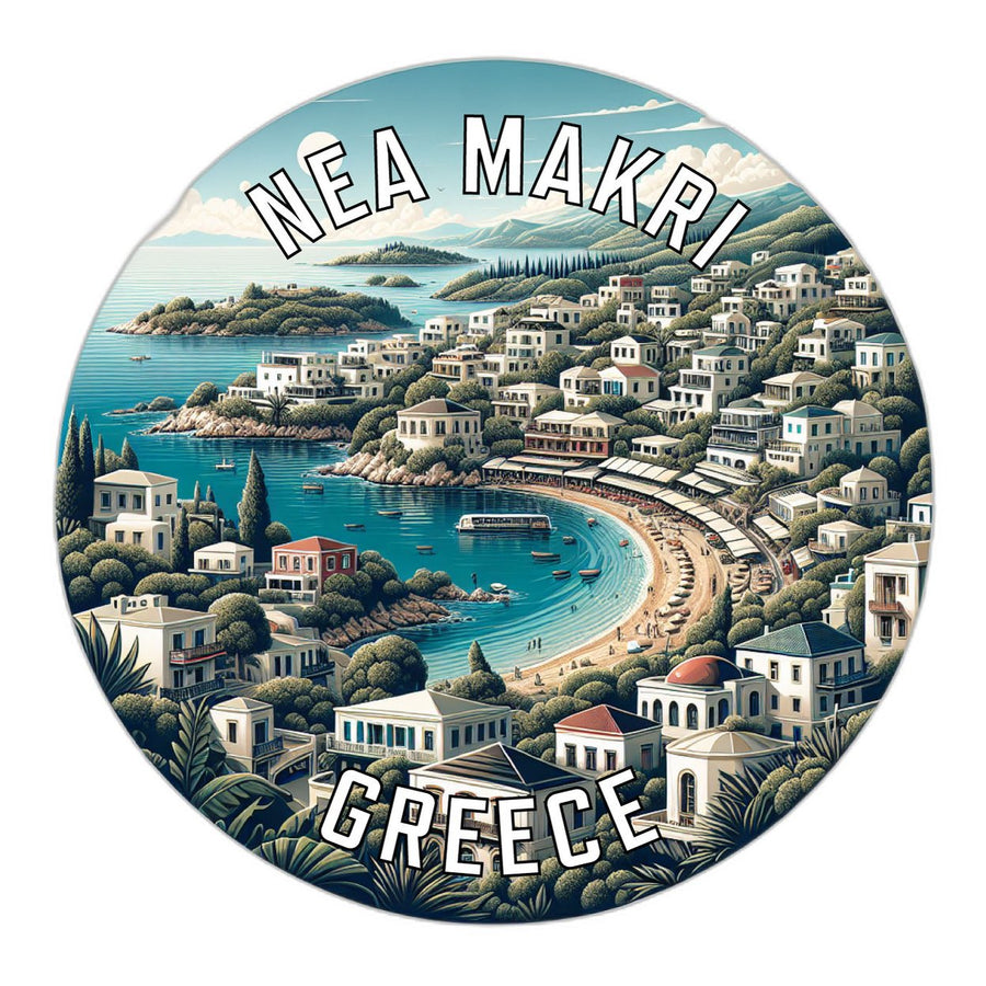 Nea Makri Greece Souvenir Die Cut Flat Magnet Image 1