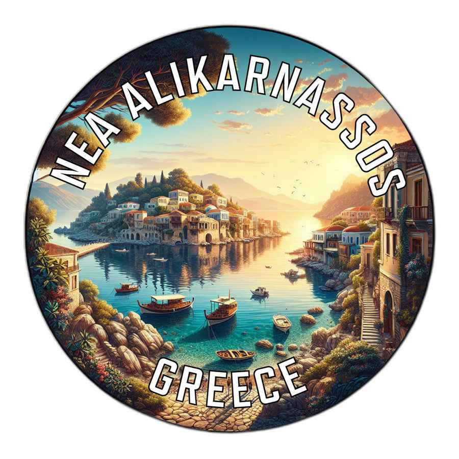 Nea Alikarnassos Greece Souvenir Die Cut Flat Magnet Image 1