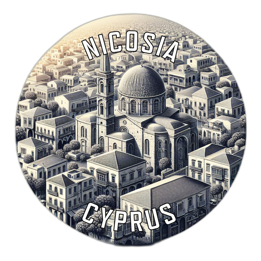 Nicosia Cyprus Souvenir Die Cut Flat Magnet Image 1