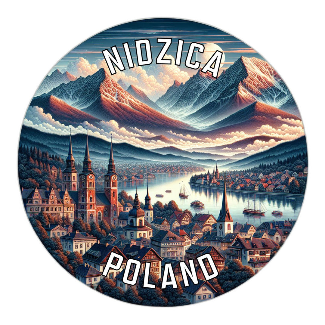 Nidzica Poland Souvenir Die Cut Flat Magnet Image 1