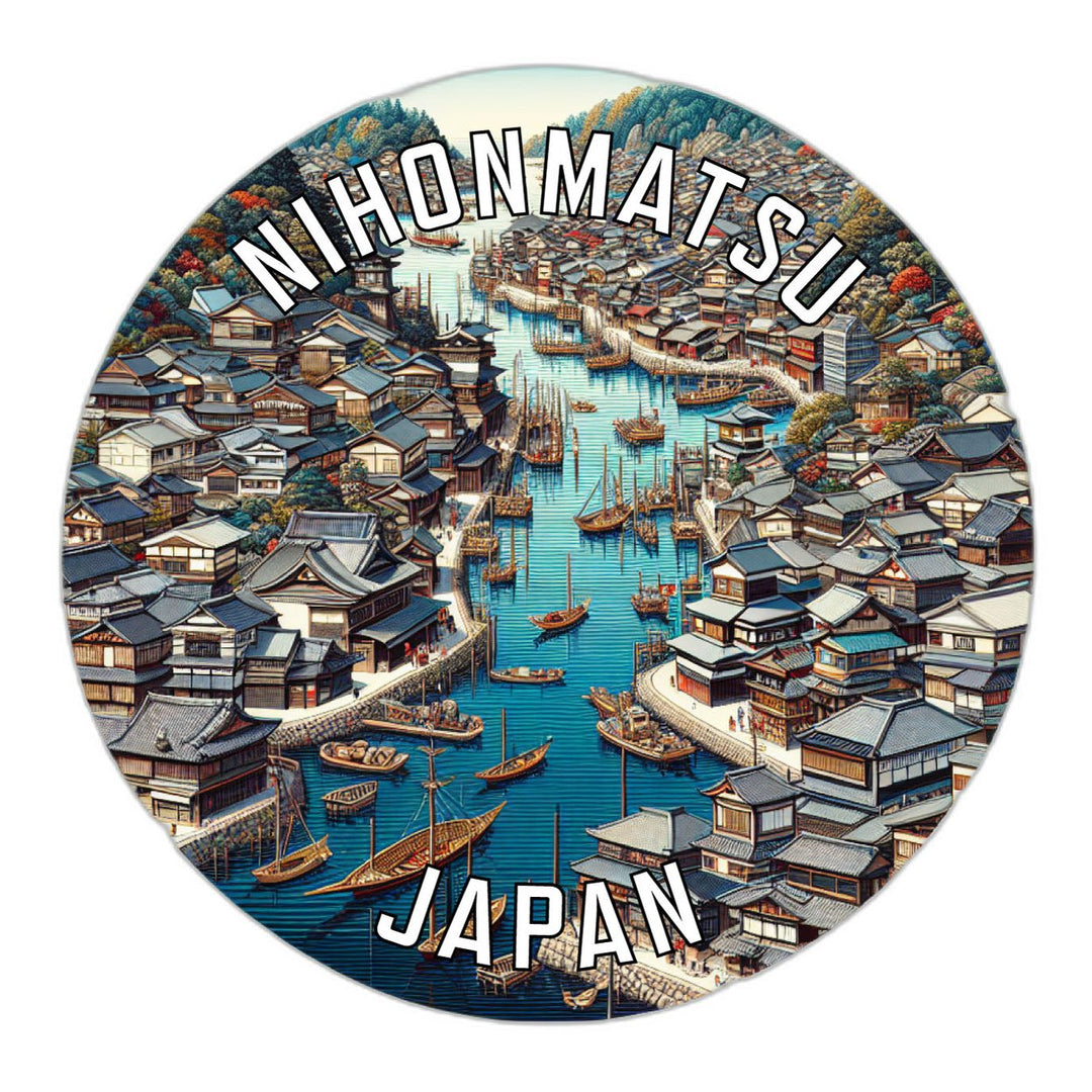 Nihonmatsu Japan Souvenir Die Cut Flat Magnet Image 1