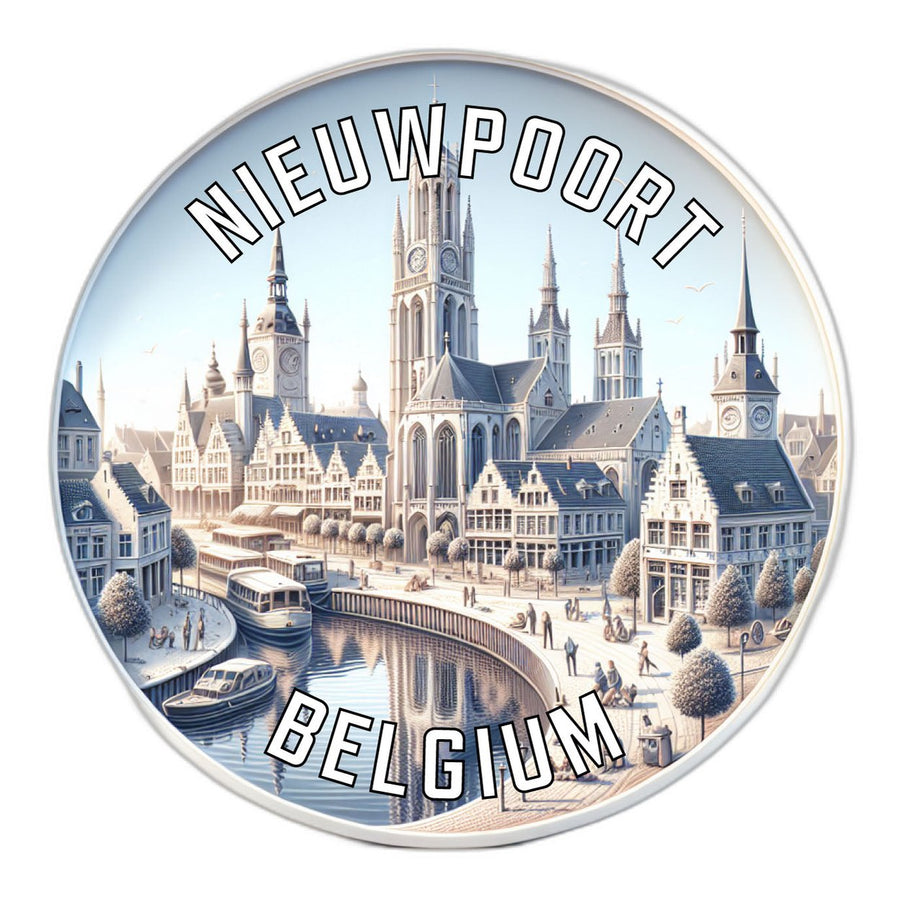 Nieuwpoort Belgium Souvenir Die Cut Flat Magnet Image 1