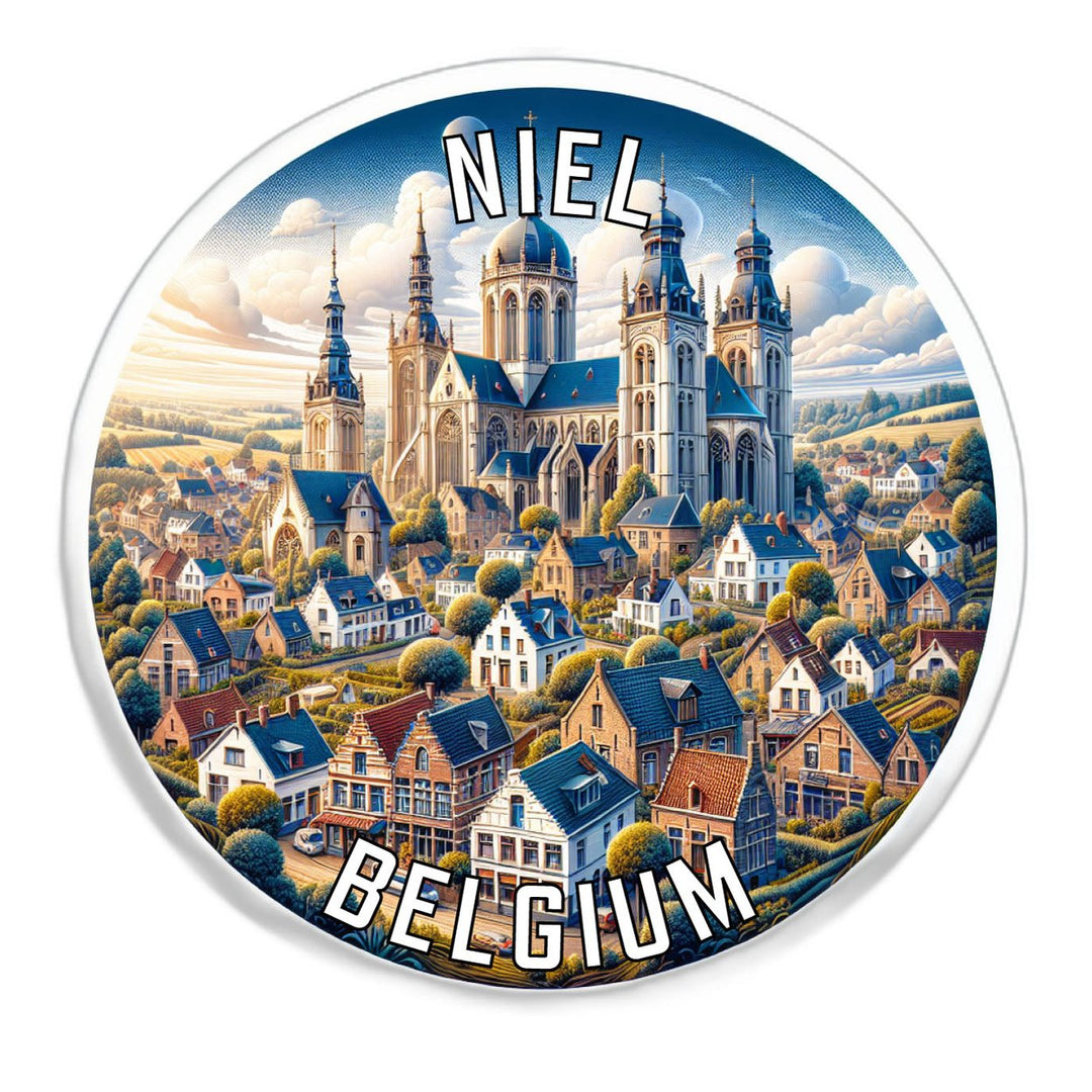 Niel Belgium Souvenir Die Cut Flat Magnet Image 1