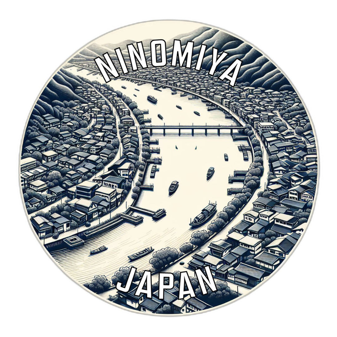 Ninomiya Japan Souvenir Die Cut Flat Magnet Image 1