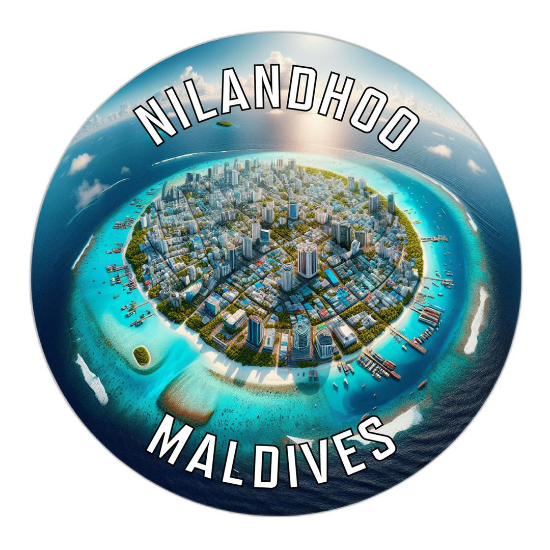 Nilandhoo Maldives Souvenir Die Cut Flat Magnet Image 1