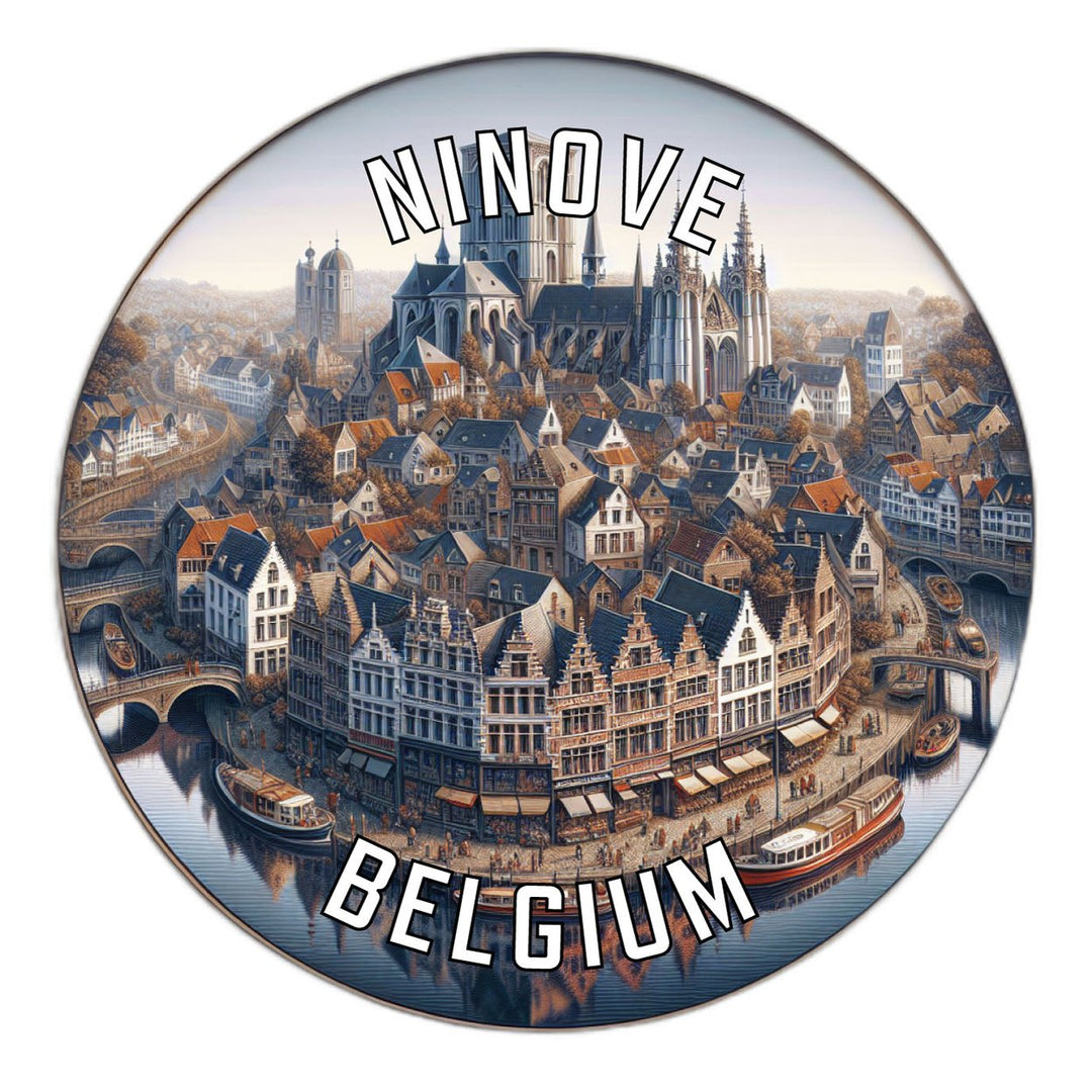 Ninove Belgium Souvenir Die Cut Flat Magnet Image 1