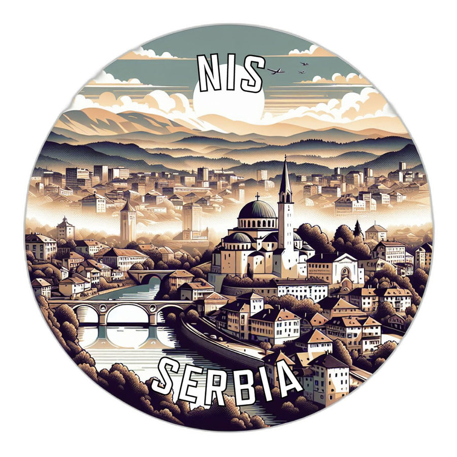 Nis Serbia Souvenir Die Cut Flat Magnet Image 1