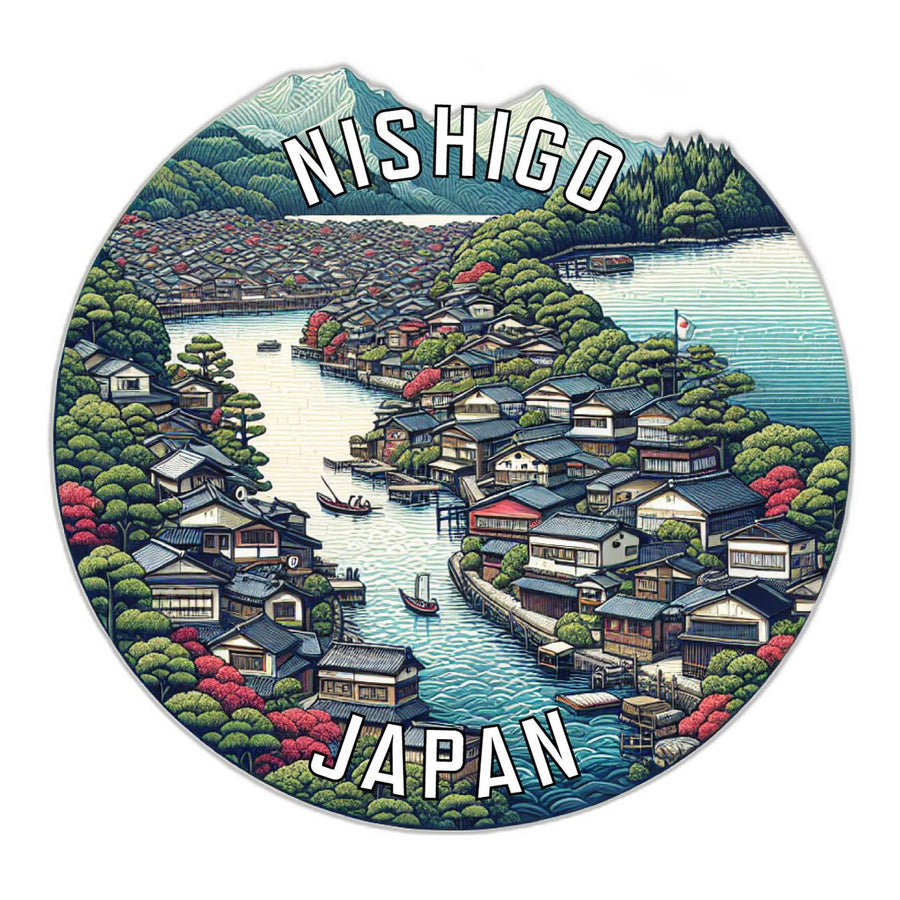 Nishigo Japan Souvenir Die Cut Flat Magnet Image 1