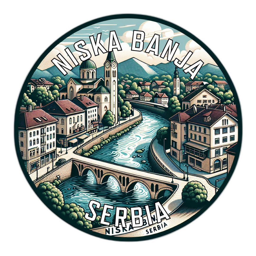 Niska Banja Serbia Souvenir Die Cut Flat Magnet Image 1