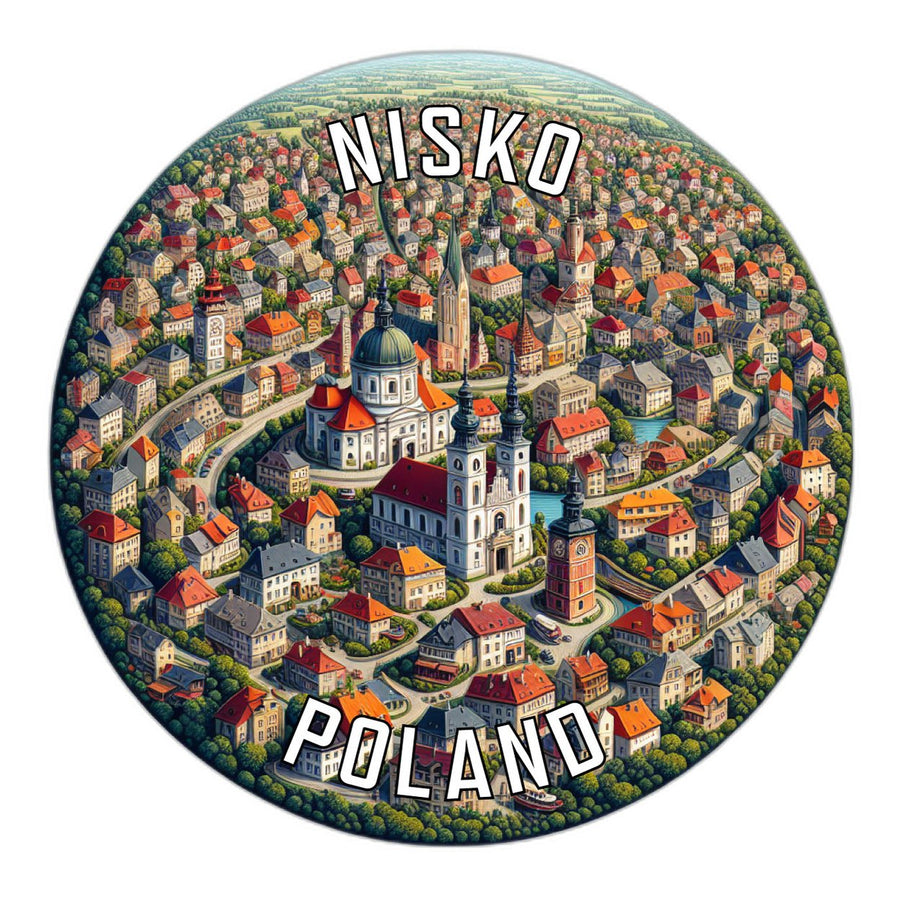 Nisko Poland Souvenir Die Cut Flat Magnet Image 1