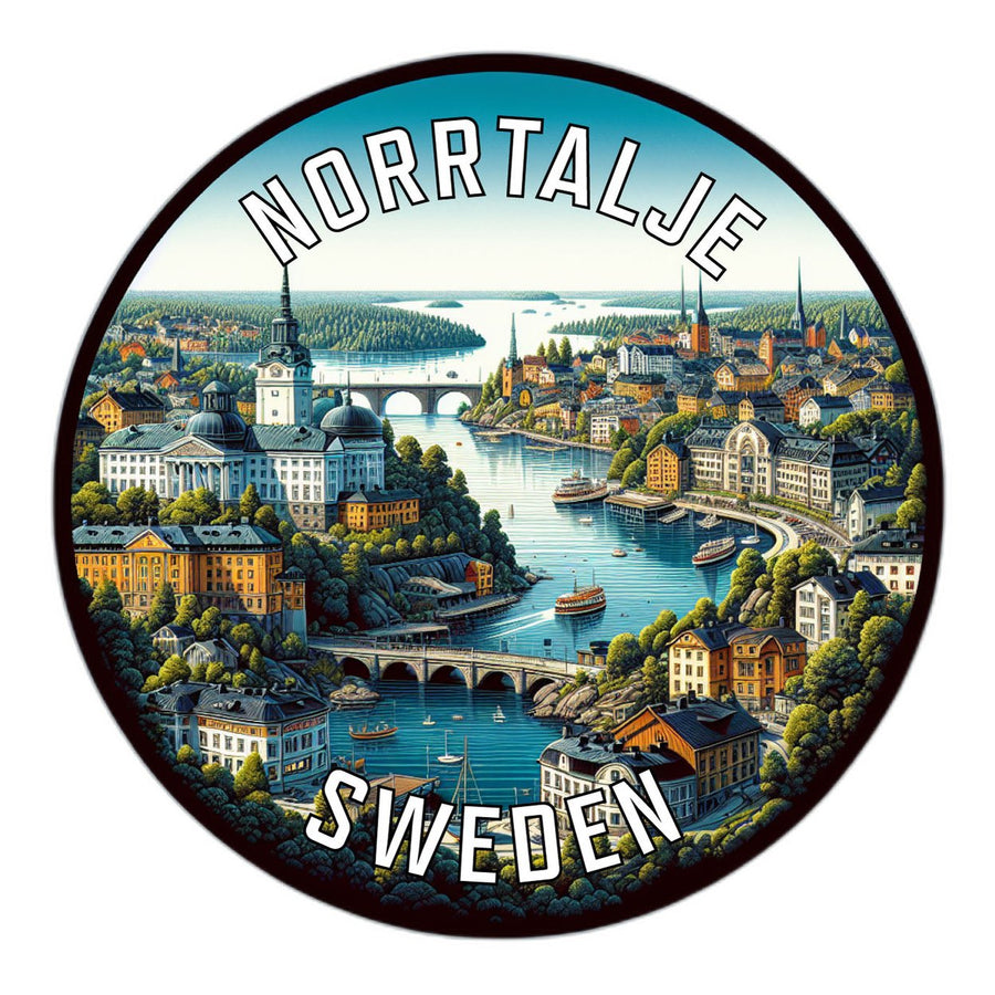 Norrtalje Sweden Souvenir Die Cut Flat Magnet Image 1