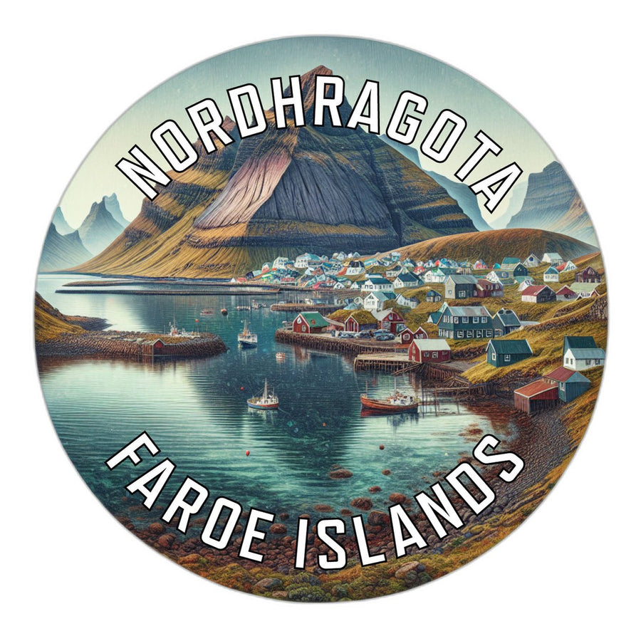 Nordhragota Faroe Islands Souvenir Die Cut Flat Magnet Image 1