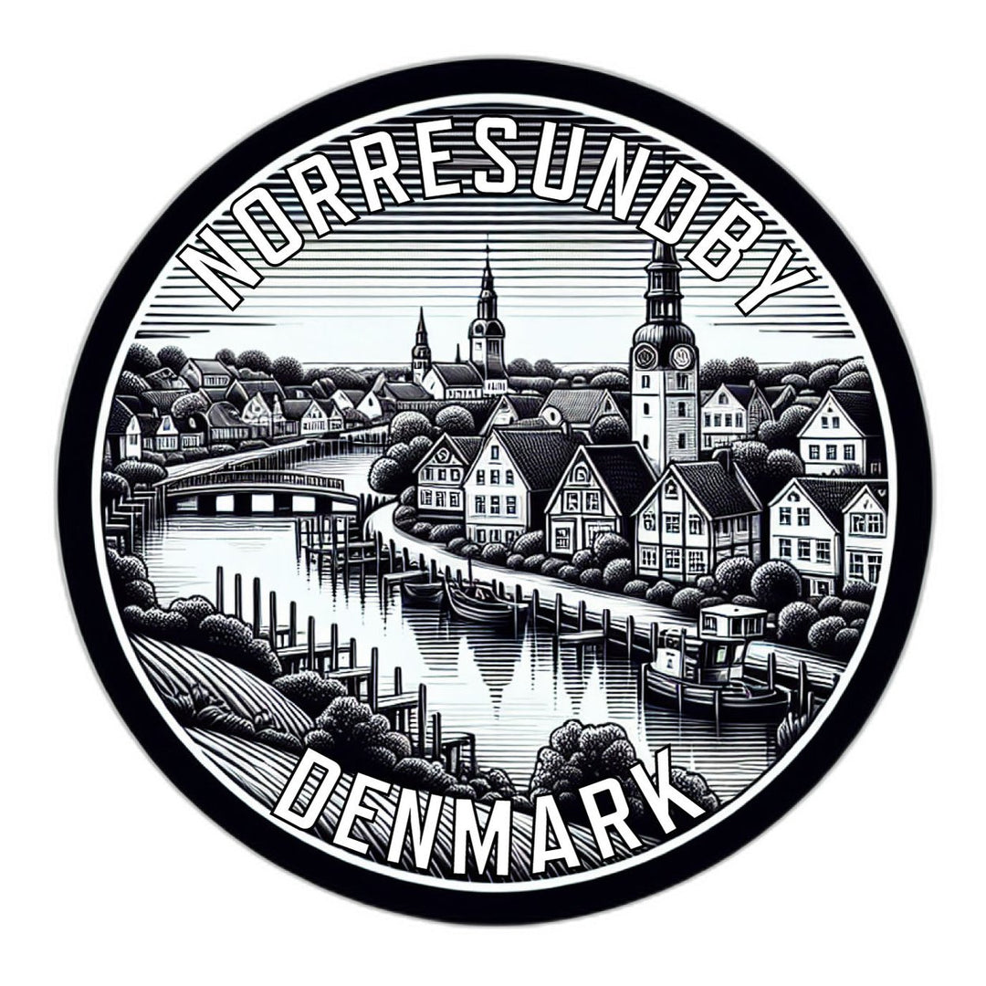 Norresundby Denmark Souvenir Die Cut Flat Magnet Image 1