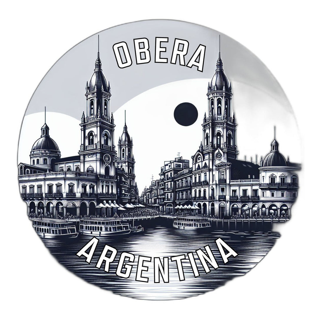 Obera Argentina Souvenir Die Cut Flat Magnet Image 1