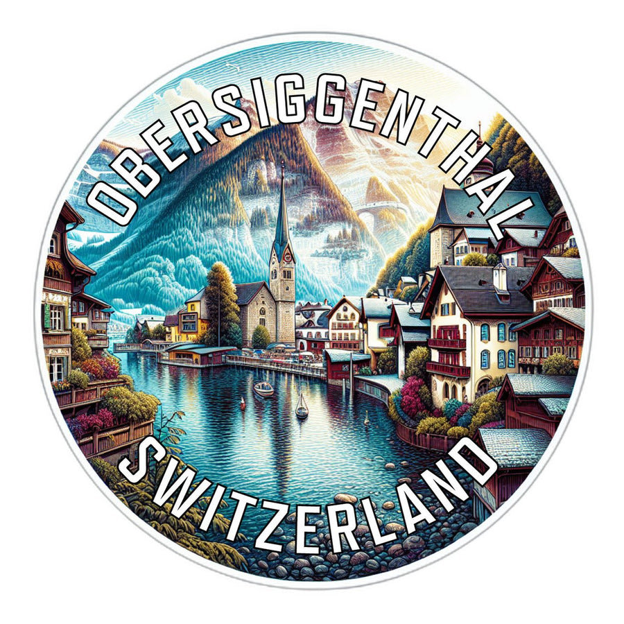 Obersiggenthal Switzerland Souvenir Die Cut Flat Magnet Image 1