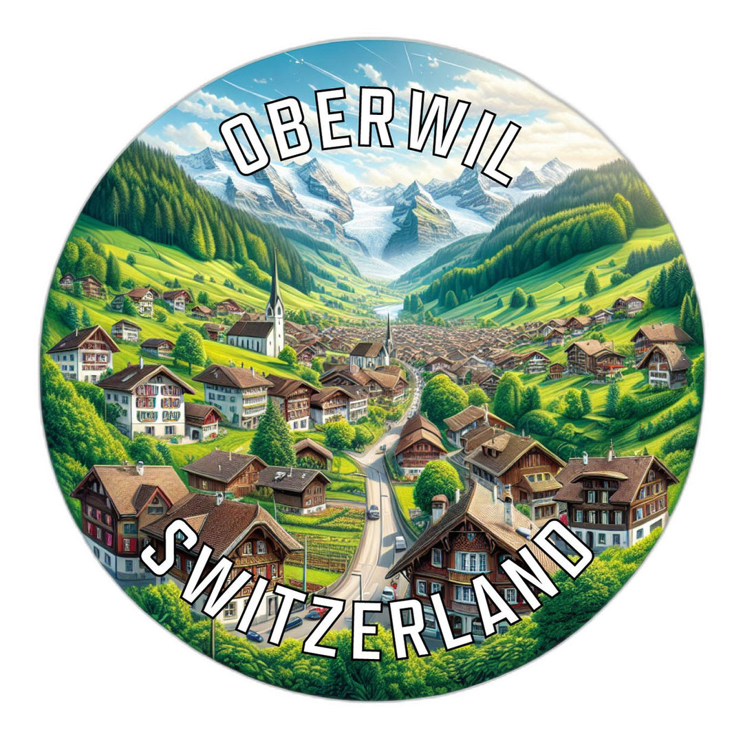 Oberwil Switzerland Souvenir Die Cut Flat Magnet Image 1