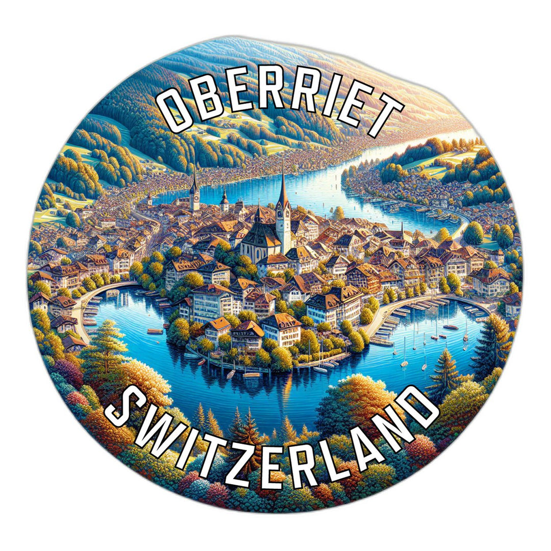 Oberriet Switzerland Souvenir Die Cut Flat Magnet Image 1