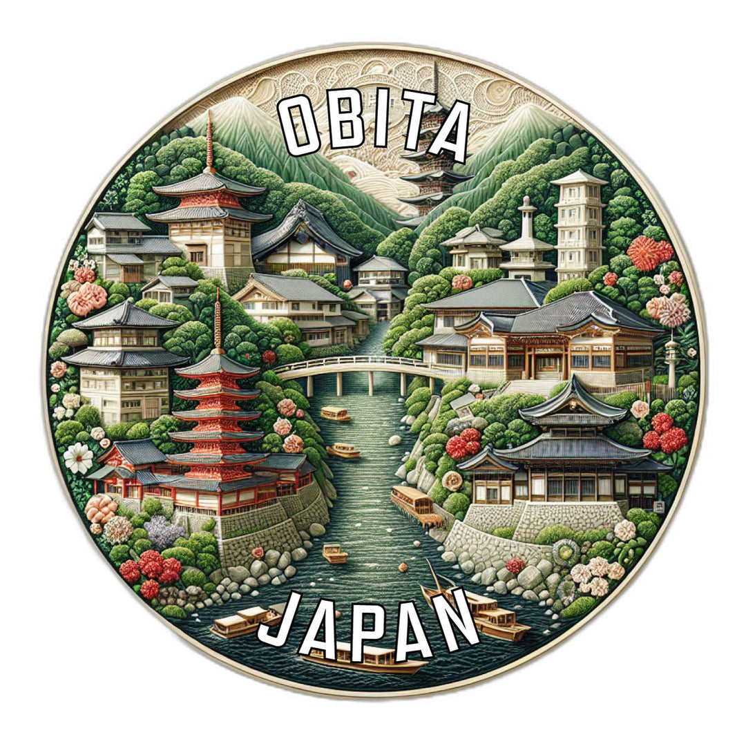 Obita Japan Souvenir Die Cut Flat Magnet Image 1